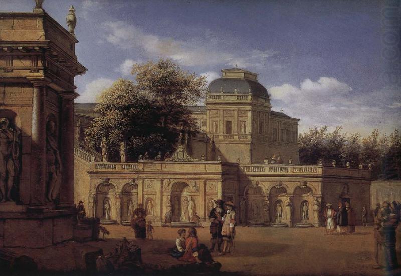 Baroque palace courtyard, Jan van der Heyden